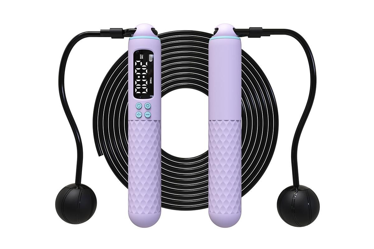 Smart Digital Jump Rope for Accurately Counts Jumps Sets Goals and Monitors Progress -White