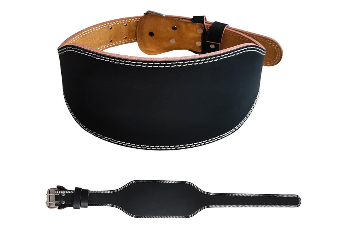 PU Leather Gym Waist Support Belt for Fitness Training and Back Support - S