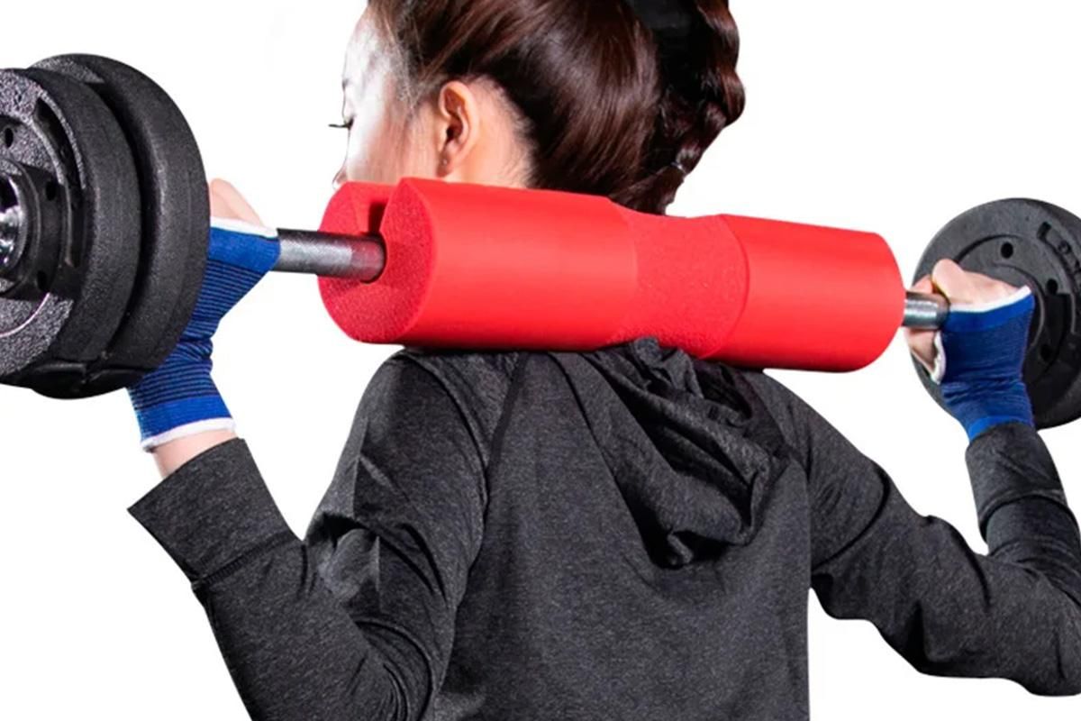 Barbell Pad Shoulder Pad Squat Pad For Weightlifting Lunges And Hip Thrusts -Red