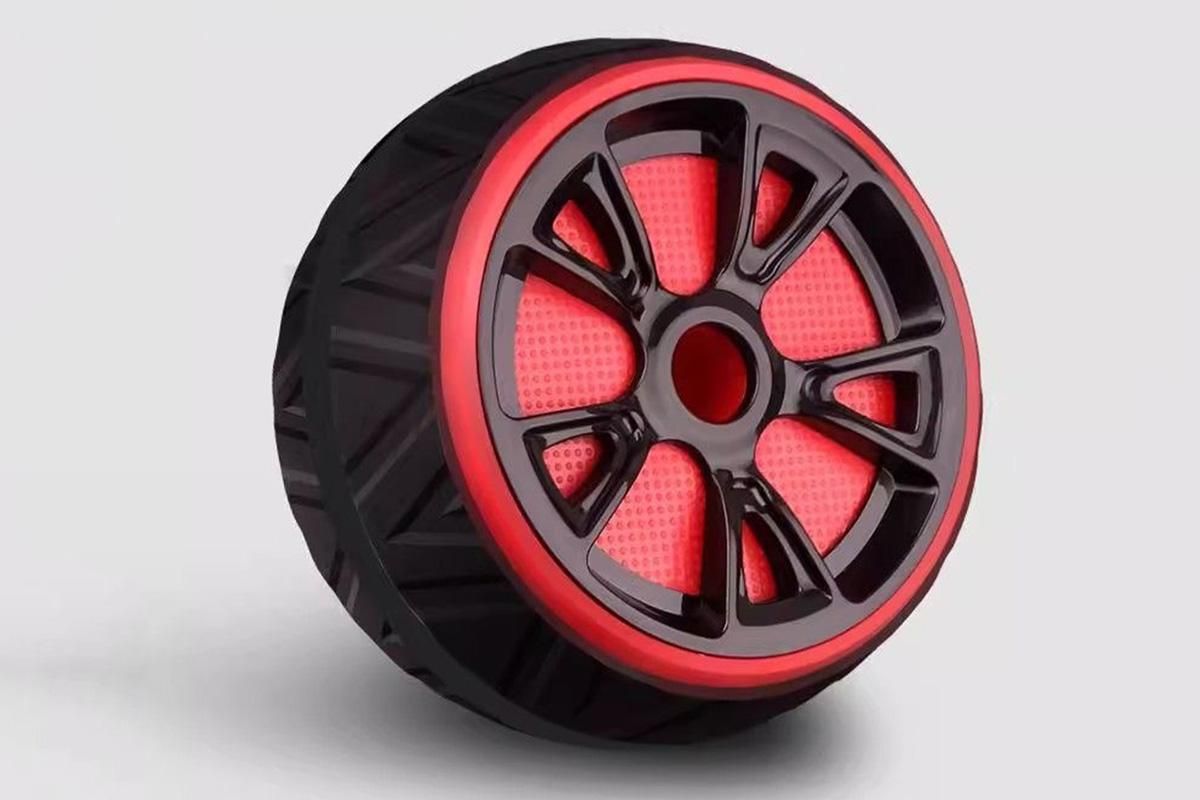 Wide Ab Roller Wheel for Home Gym Core Training - Red