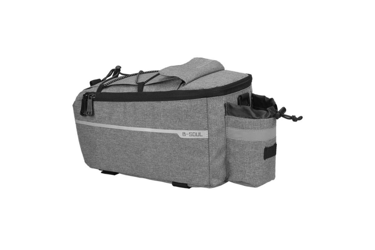 Cycling Rear Rack Water-resistant Storage Bottle Luggage Bag Bike Rear Pannier Bag - Grey