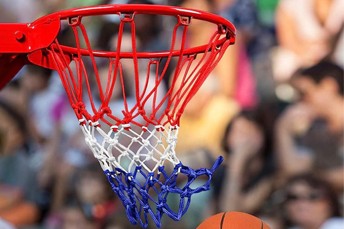 Heavy Duty Basketball Net 12 Loops Indoor Outdoor Basketball Replacement Net Anti-tangle