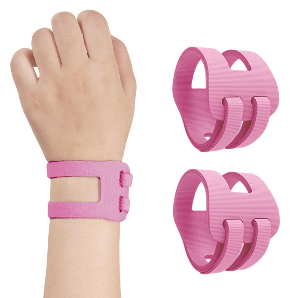 2PCS Ulnar Wrist Support Brace Adjustable for Sports Yoga Fitness - Pink