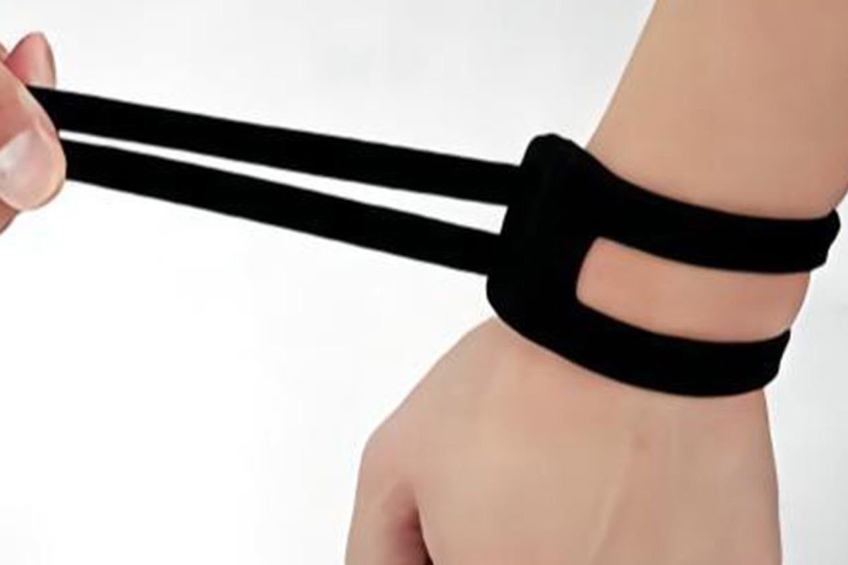 2PCS Ulnar Wrist Support Brace Adjustable for Sports Yoga Fitness - Black