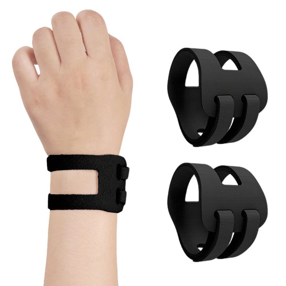 2PCS Ulnar Wrist Support Brace Adjustable for Sports Yoga Fitness - Black