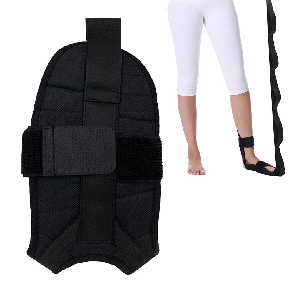 Hamstring Stretcher Stretching Strap Ligament Stretching Belt for Dancing Pilates Yoga Pain Relief -Black