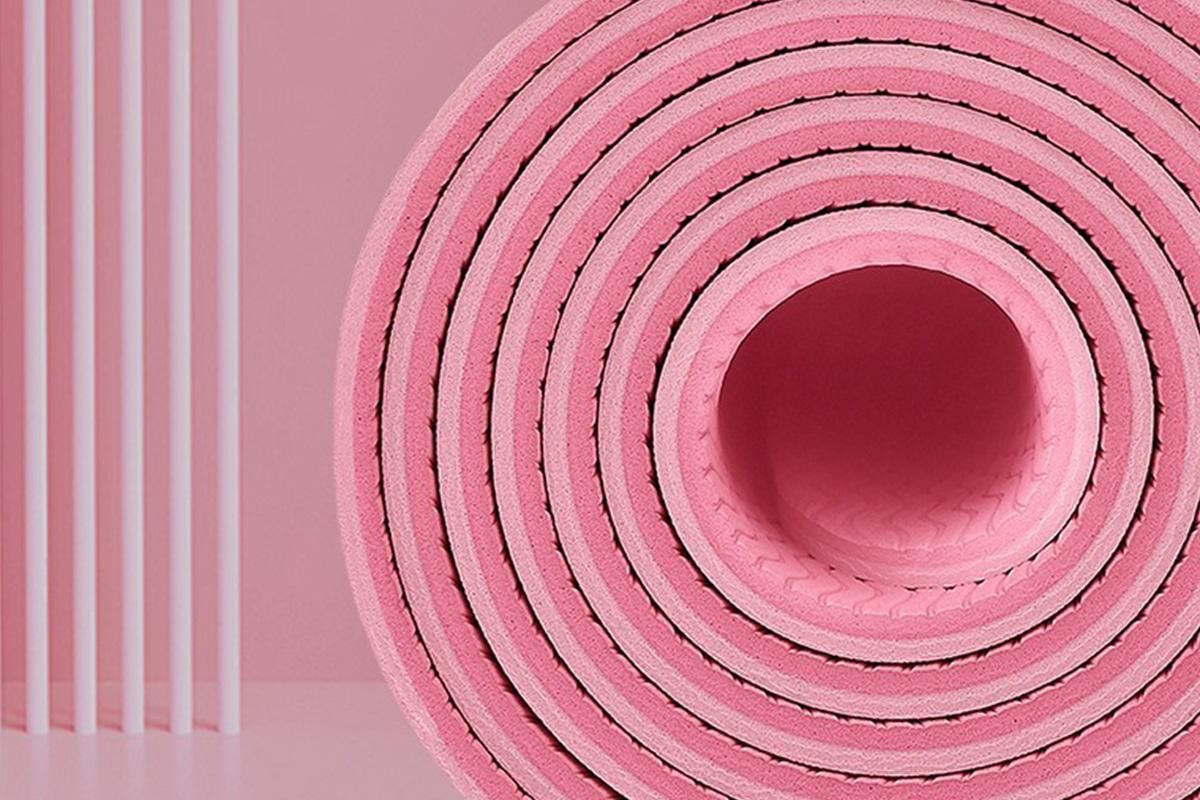 TPE Yoga Mat Exercise Fitness Sport Non Slip Workout Mat with Body Alignment Lines