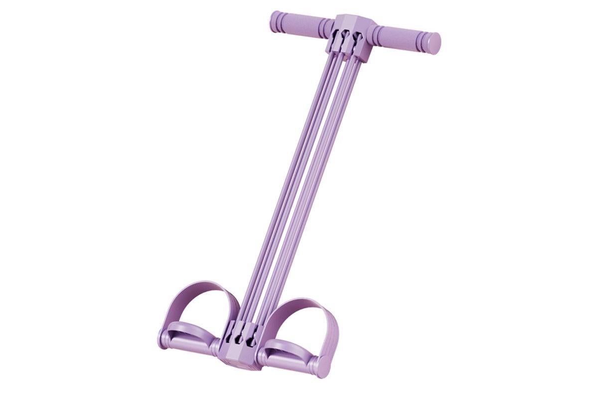 Pedal Resistance Band with Handles Adjustable Detachable Multifunction Pedal Resistance Band for Abs Arms Waist Legs Home Fitness - Purple
