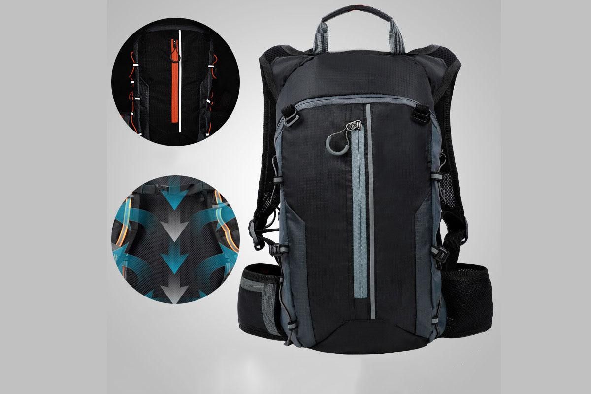 Small Daypack 10L Waterproof Bicycle Bag Backpack Ultralight Bike Water Bag for Women Men - Black
