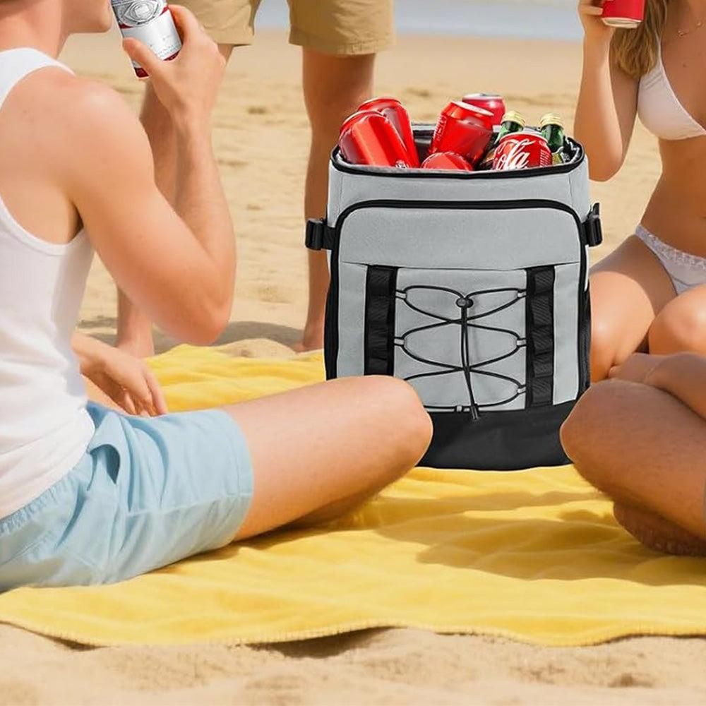 25L Insulated Cooler Backpack Freshness Preservation Backpack - Grey
