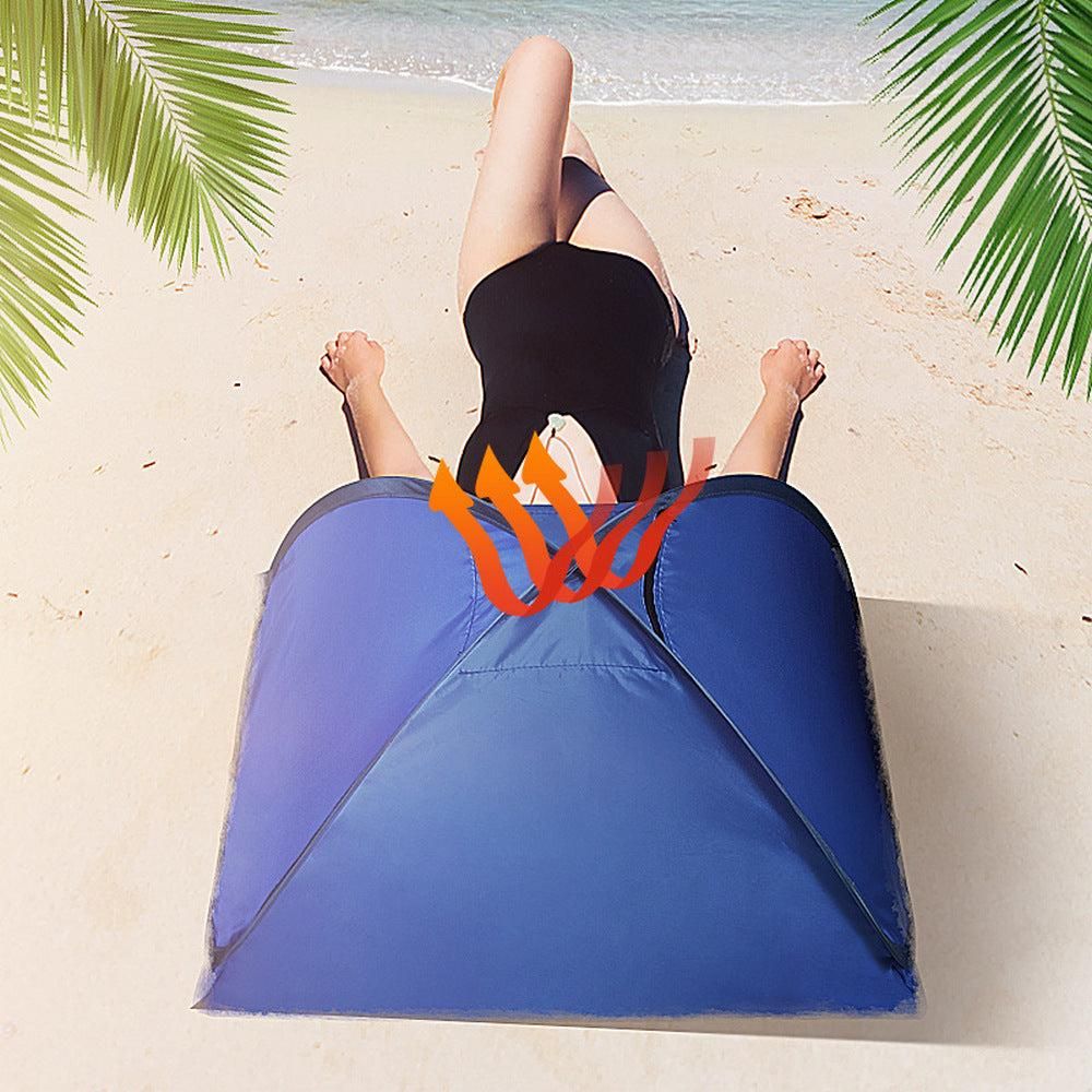 Mini Beach Headrest Tent UV Protection Sun Shelters Blue