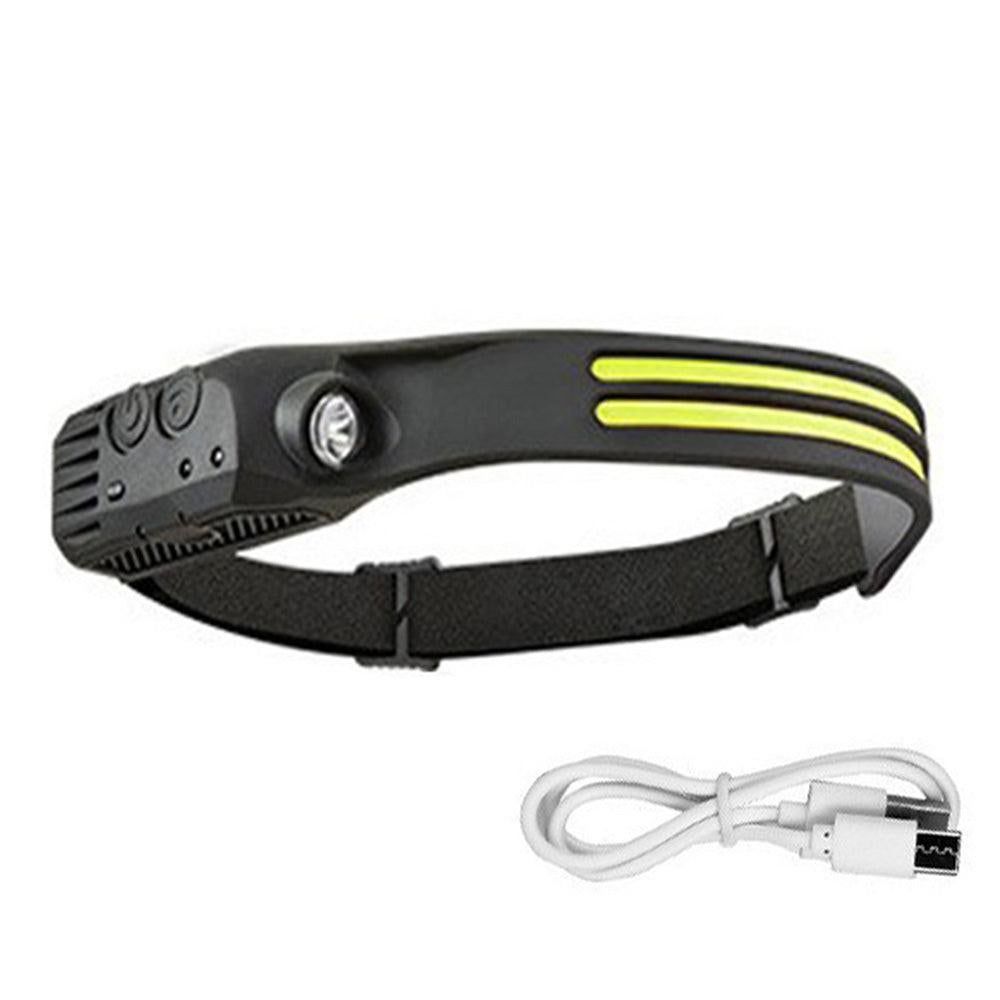 Rechargeable Head Torch Motion Sensor USB Headlamp for Outdoor Activities