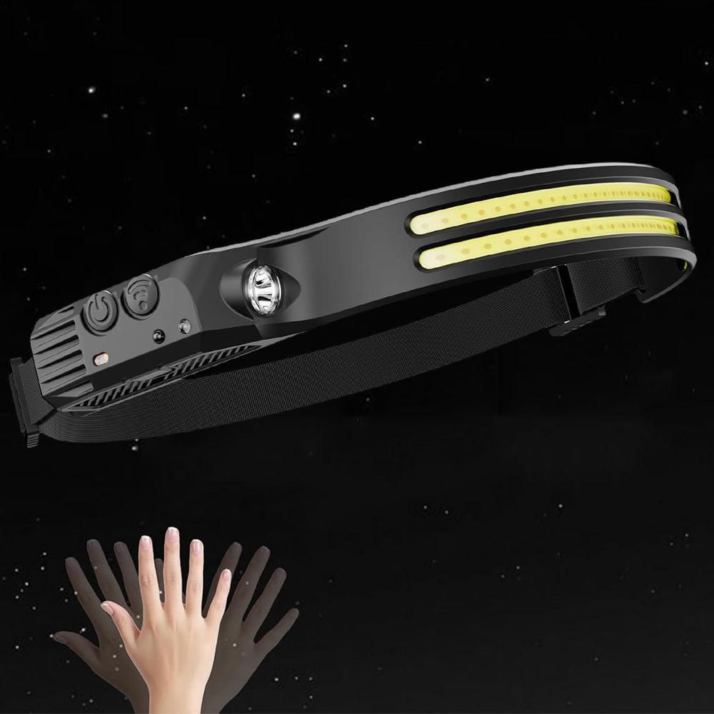 Rechargeable Head Torch Motion Sensor USB Headlamp for Outdoor Activities