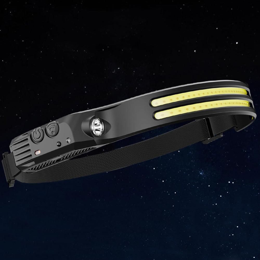 Rechargeable Head Torch Motion Sensor USB Headlamp for Outdoor Activities