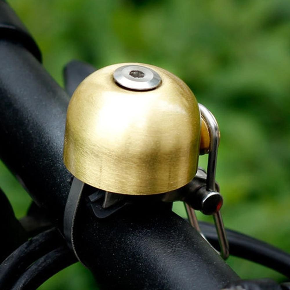 Retro Bike Bell Copper Crisp Cycling Bicycle Handlebar Bell Alarm Ring Gold