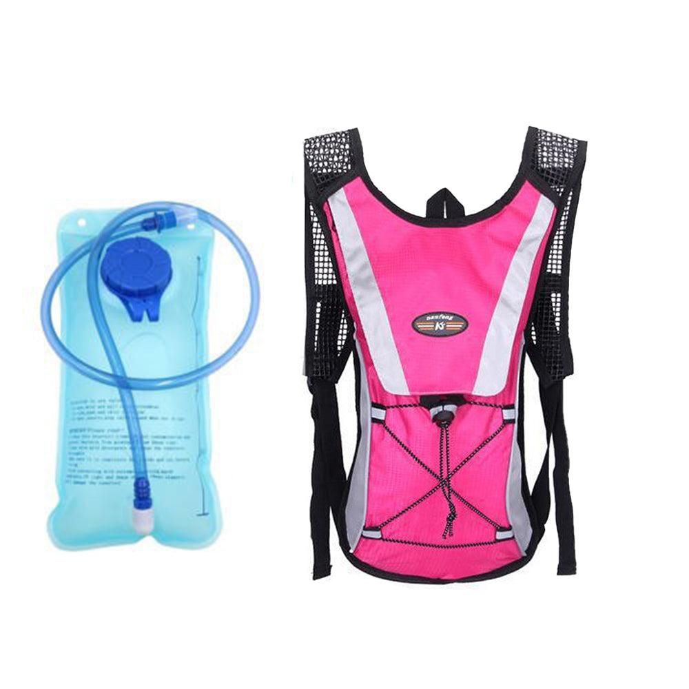 Hydration Backpack Pack with 2L Water Bladder Water Rucksack Backpack for Hiking Running Biking Orange