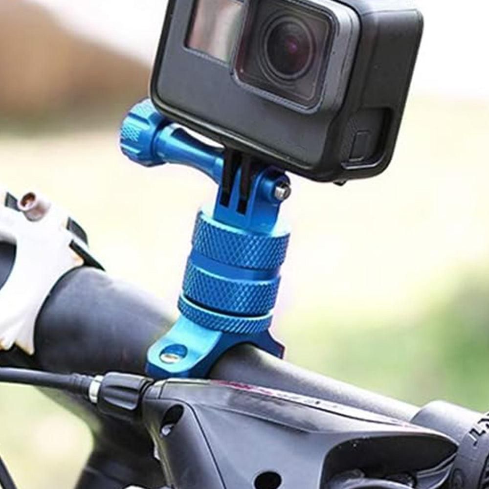 360-Degree Rotating Bike Handlebar Mount for GoPro Hero 13 12 11 Cameras Blue