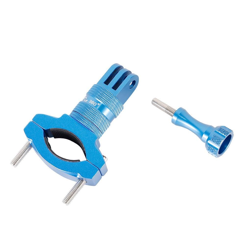360-Degree Rotating Bike Handlebar Mount for GoPro Hero 13 12 11 Cameras Blue