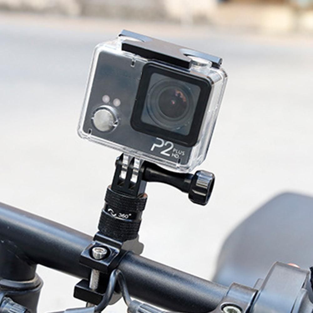 360-Degree Rotating Bike Handlebar Mount for GoPro Hero 13 12 11 Cameras Black