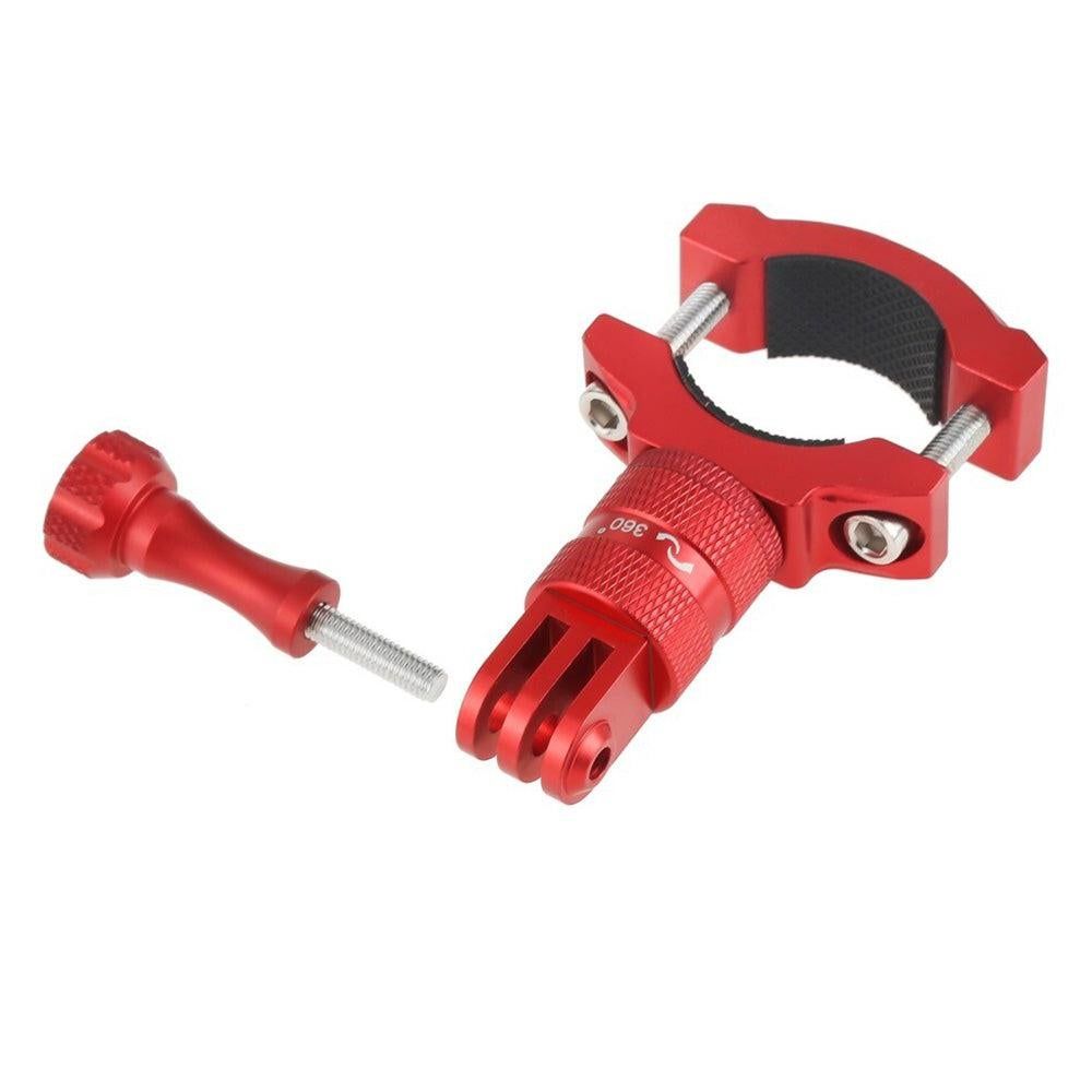 360-Degree Rotating Bike Handlebar Mount for GoPro Hero 13 12 11 Cameras Red