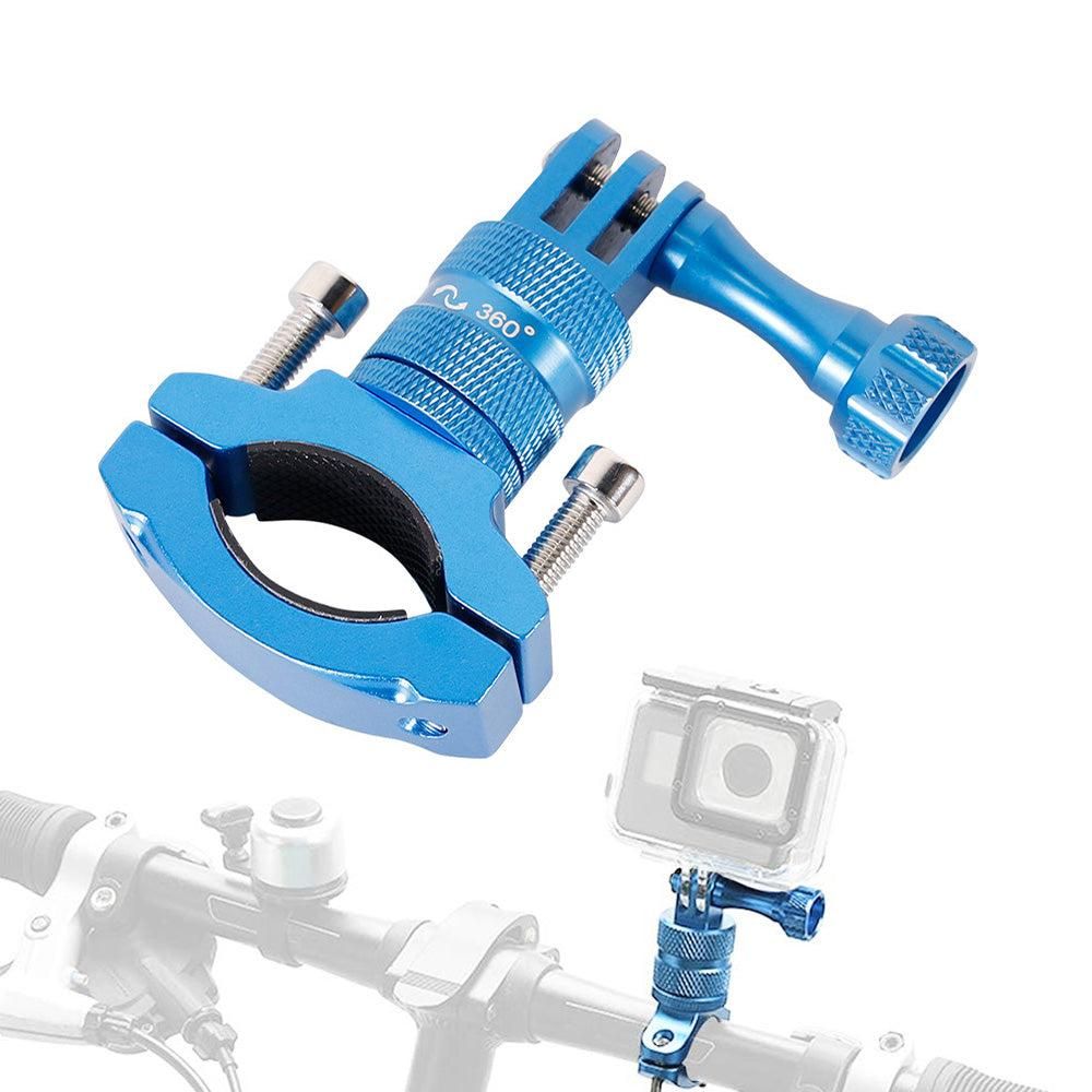 360-Degree Rotating Bike Handlebar Mount for GoPro Hero 13 12 11 Cameras Red