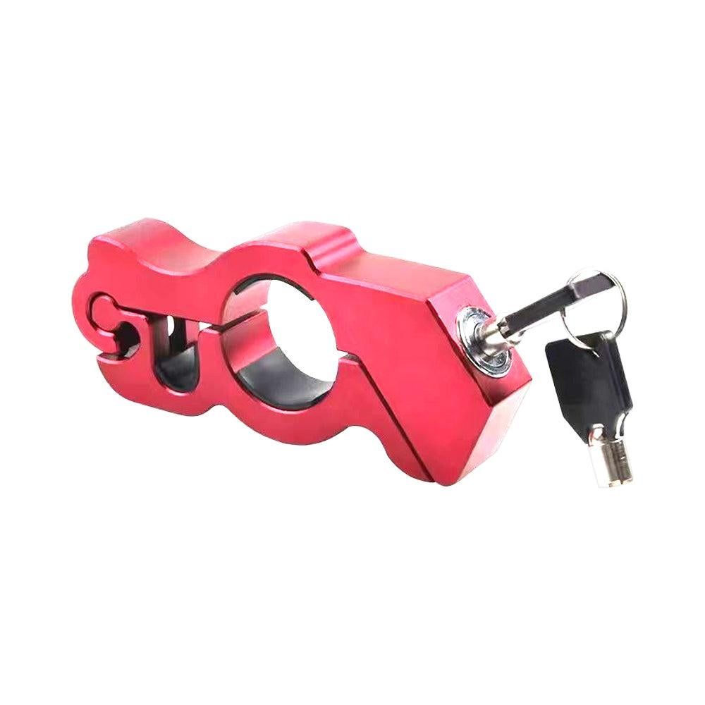Motorcycle Bicycle Handlebar Anti-Theft Lock Grip Security Accessory Black