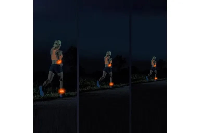 2Pcs Rechargeable Glowing Bracelet LED Slap Wristband Night Running Security Armband Strap Orange