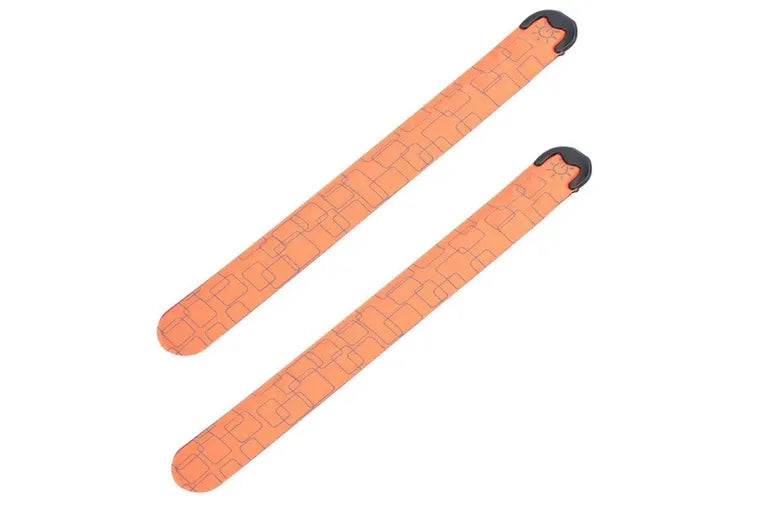 2Pcs Rechargeable Glowing Bracelet LED Slap Wristband Night Running Security Armband Strap Orange