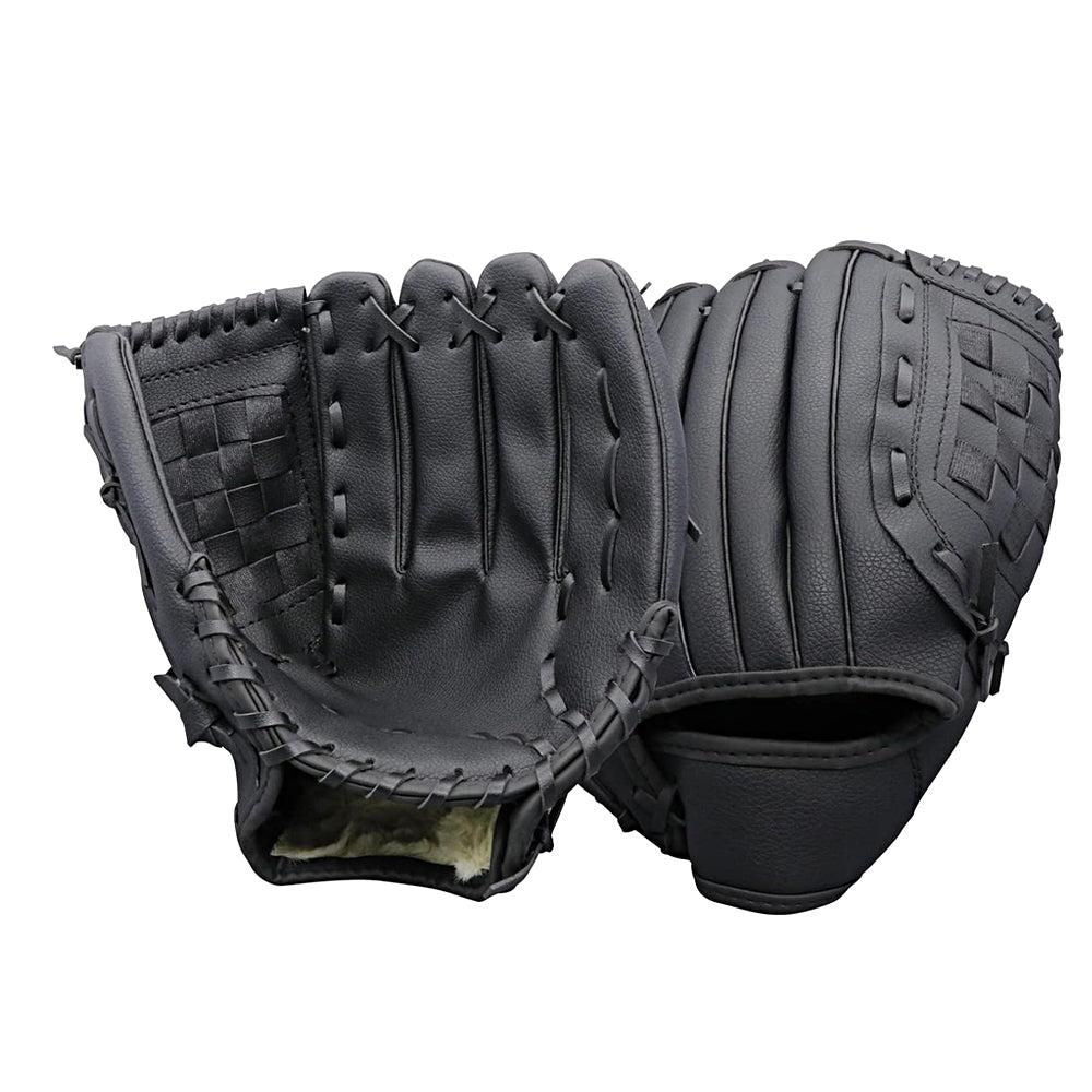 1X Baseball Glove Softball Training Mitt Left Hand Gloves for Adult Black - S