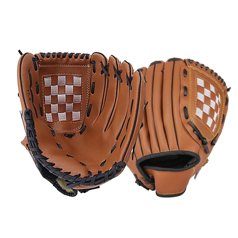 1X Baseball Glove Softball Training Mitt Left Hand Gloves for Adult Black - M