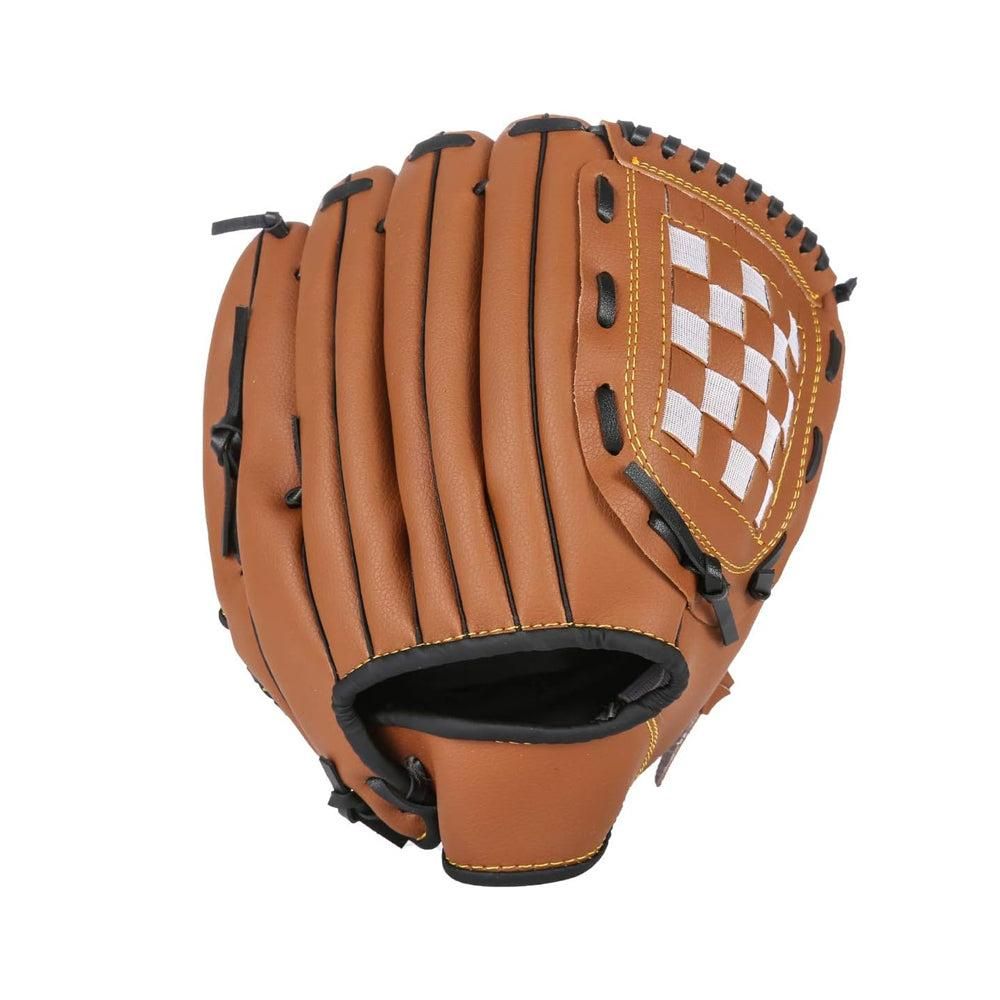 1X Baseball Glove Softball Training Mitt Left Hand Gloves for Adult Brown - L