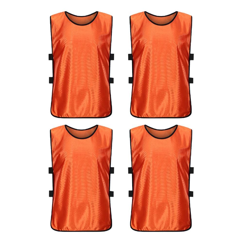 4Pcs Scrimmage Training Vest Team Sports Games Practice Jersey Green