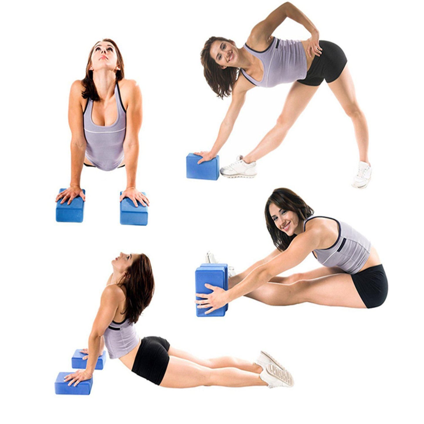 5 Pcs Yoga Pliates Set Workout Kit Professional Exercise Essentials - Pink