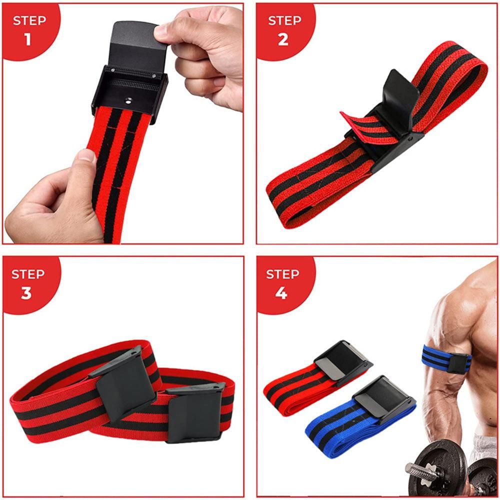 Bundle Booty Resistance Bands Blood Flow Restriction Straps for Glute and Hip Exercising Fitness Blue