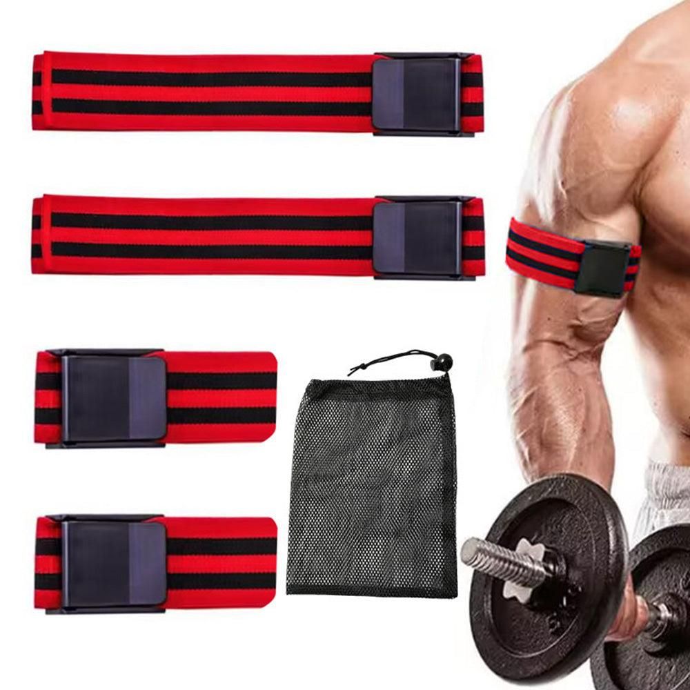 Bundle Booty Resistance Bands Blood Flow Restriction Straps for Glute and Hip Exercising Fitness Red