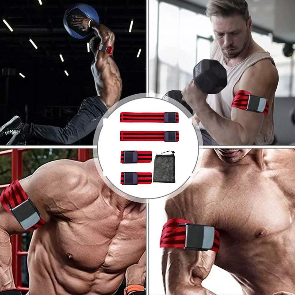 Bundle Booty Resistance Bands Blood Flow Restriction Straps for Glute and Hip Exercising Fitness Red