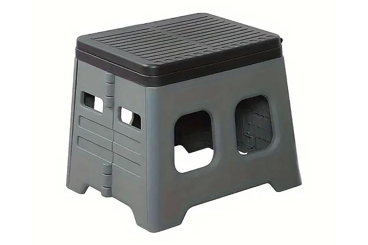 Portable Folding Toilet for Camping & Travel - Grey