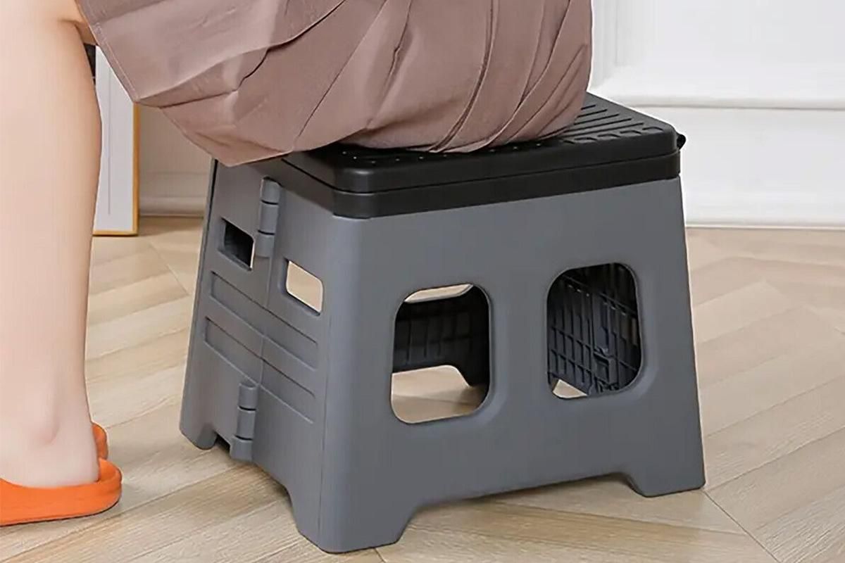 Portable Folding Toilet for Camping & Travel - Grey