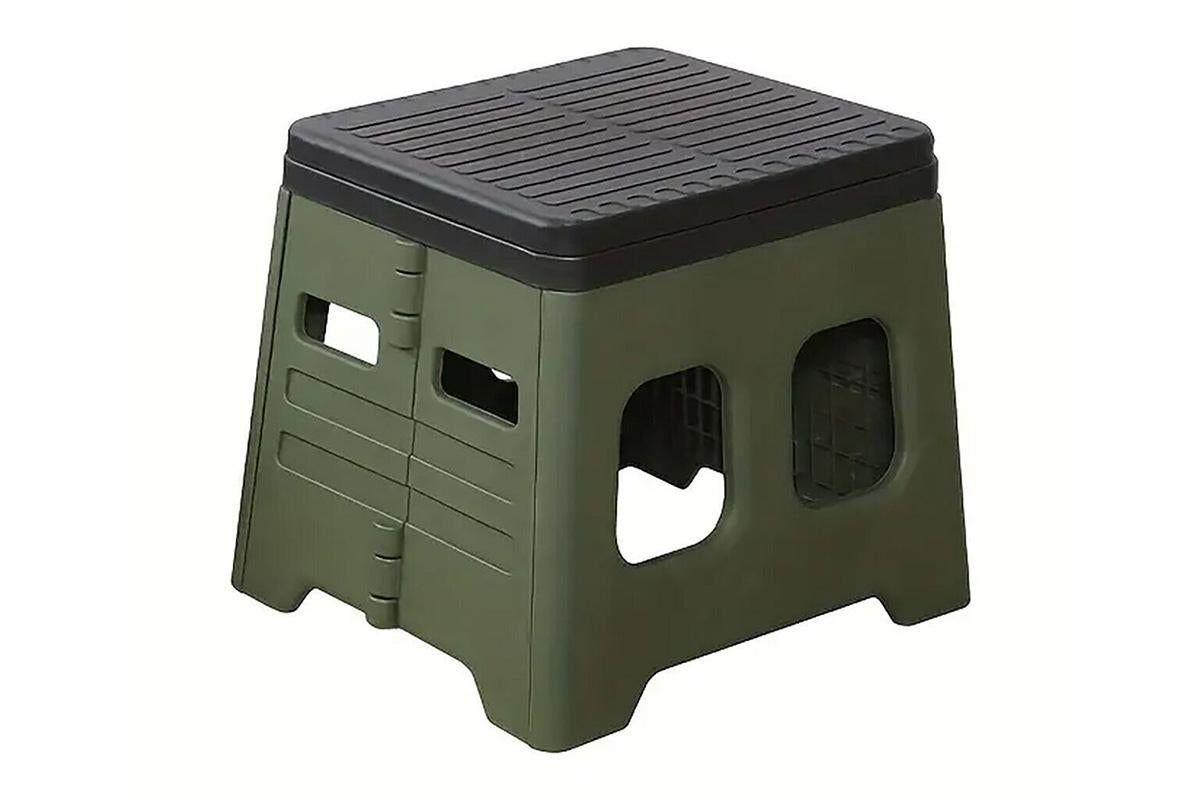 Portable Folding Toilet for Camping & Travel - Green