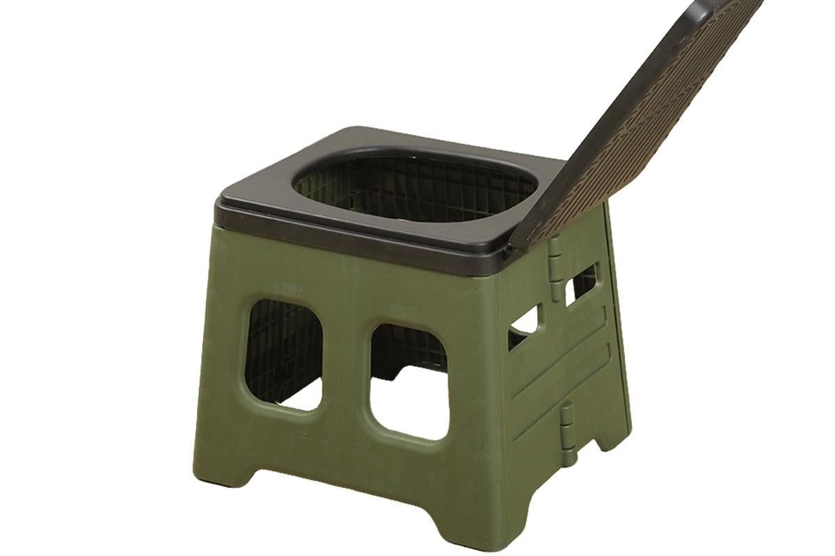 Portable Folding Toilet for Camping & Travel - Green
