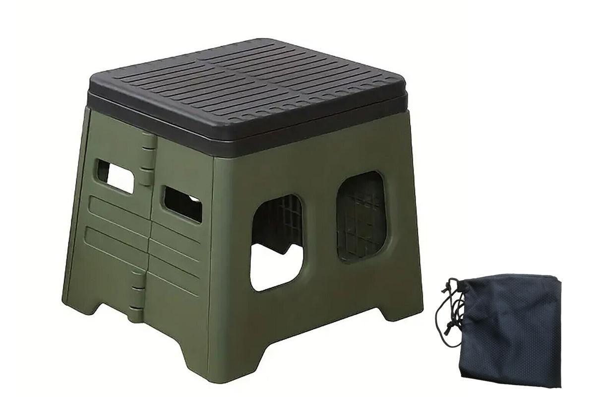 Portable Folding Toilet for Camping & Travel - Green