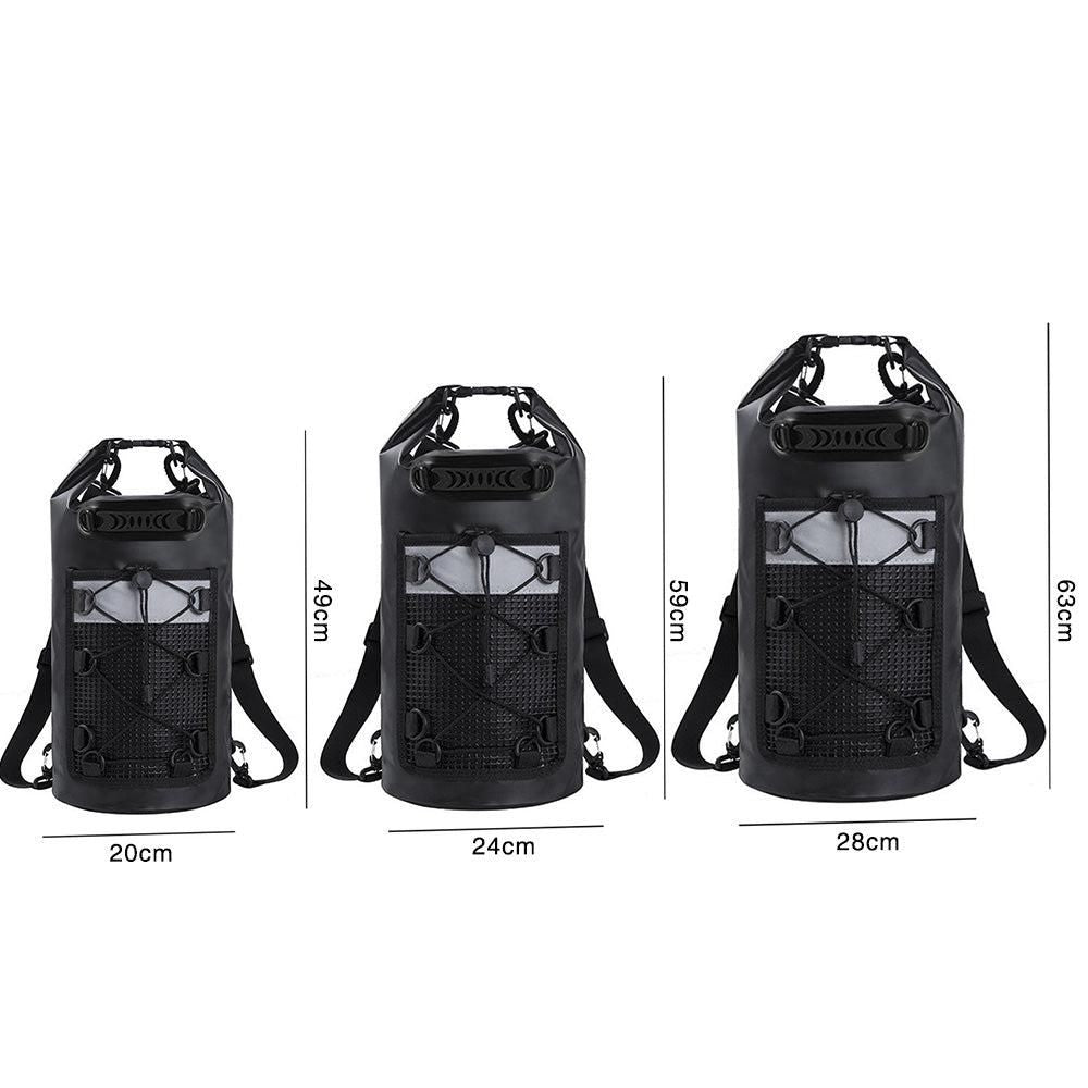 Roll-Top Backpack Dry Bag with Handle for Fishing Boating and Camping Black - S