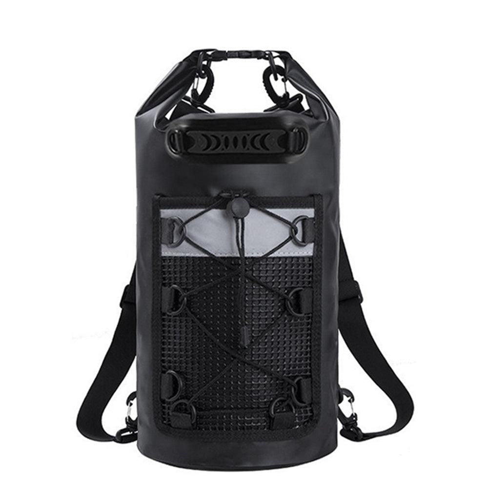 Roll-Top Backpack Dry Bag with Handle for Fishing Boating and Camping Black - L