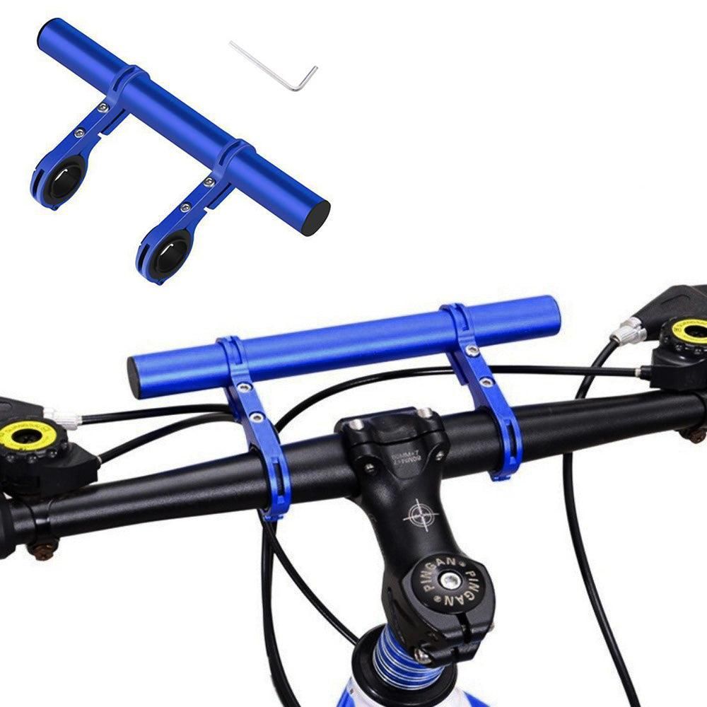 20cm Aluminum Alloy Bicycle Handlebar Extender Mount for Bike Accessories Black