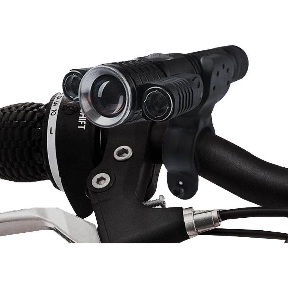 3-Head USB Rechargeable Headlight With Bracket for Night Cycling