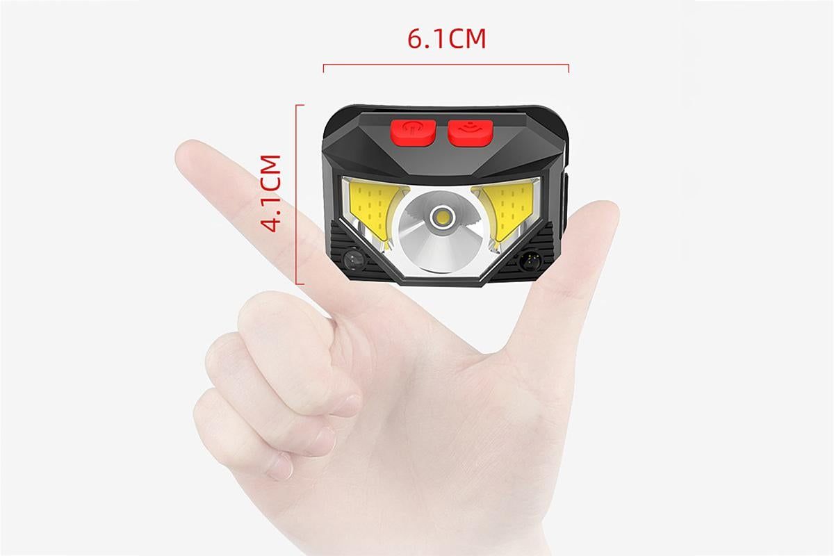 Rechargeable Motion Sensor LED Headlamp Head Torch Headlight