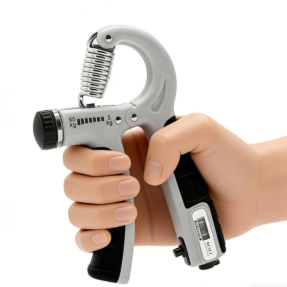 2PCS Adjustable Hand Grip Strengthener with Built-In Counter for Finger and Forearm Training Black
