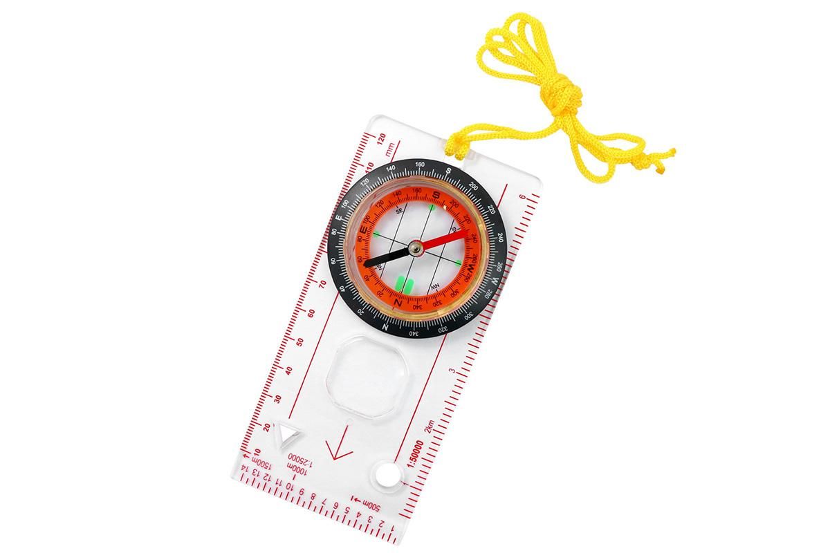 Professional Compass with Map Scale Multifunctional Baseplate