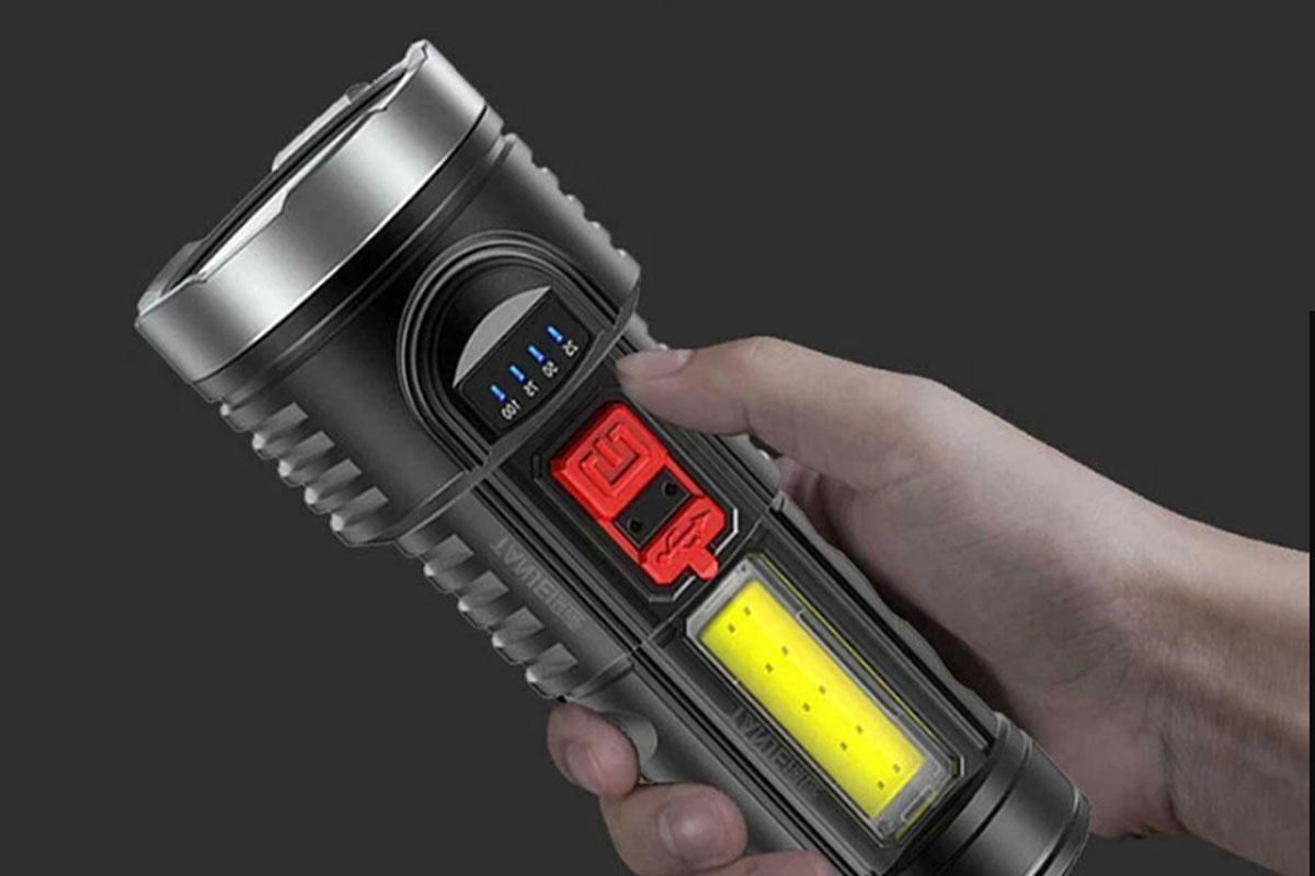 Super Bright Torch 6 Led Flashlight USB Rechargeable Tactical light