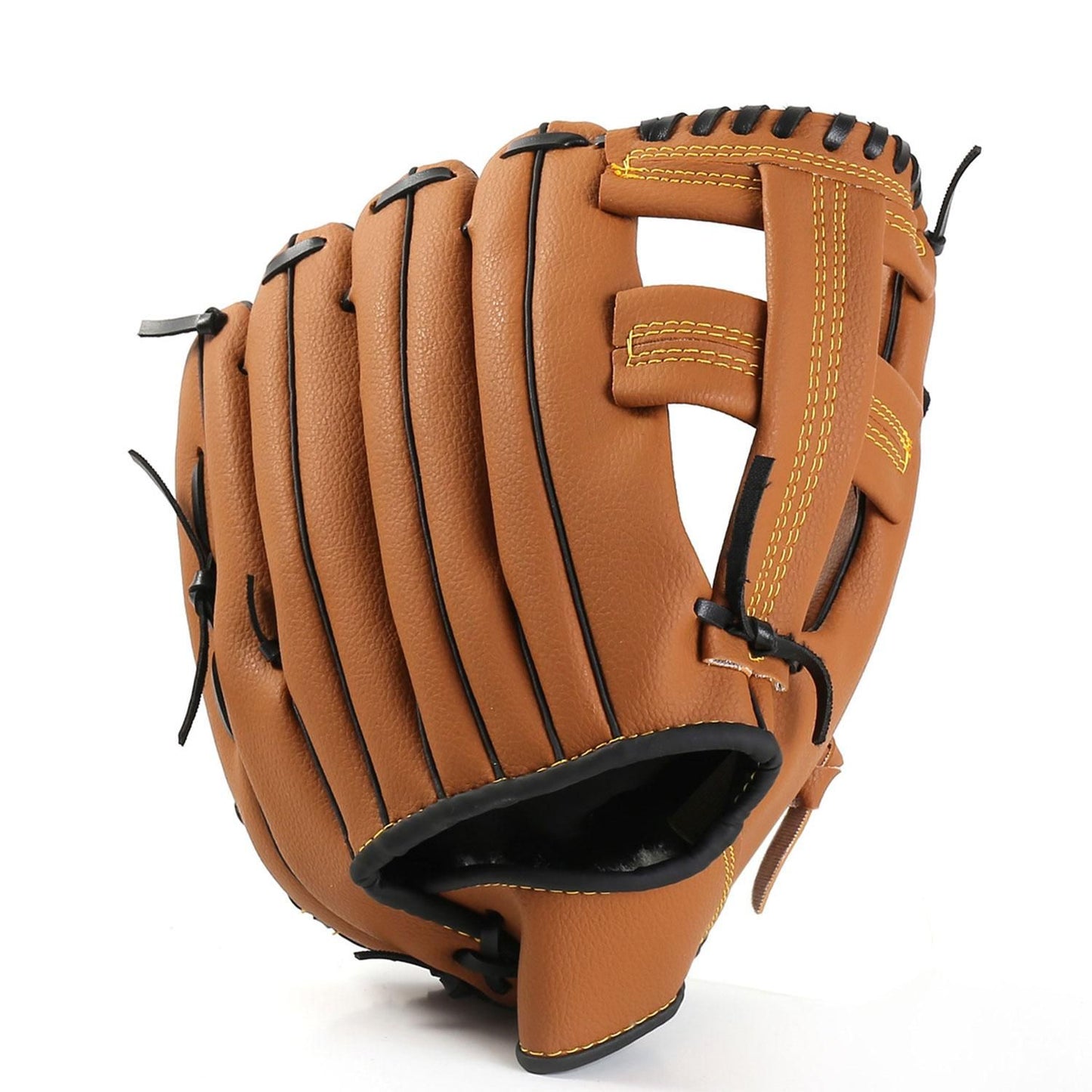 Left Hand Baseball Softball Glove, Training Beginner Mitt for Youth and Adult Players - M